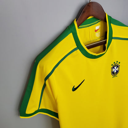 Brazil Ronaldo 9 Home Retro Soccer Jersey World Cup 1998
