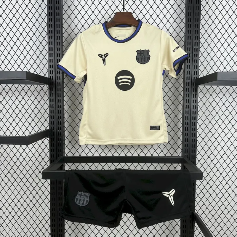 FC Barcelona Pedri 8 Kids Away Soccer Jersey 2025-2026