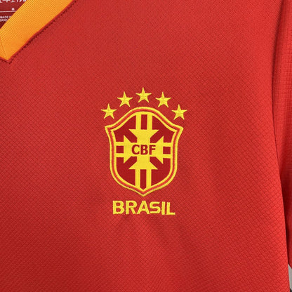 Brazil X AJ Special Edition Soccer Jersey 2025-2026 - Red