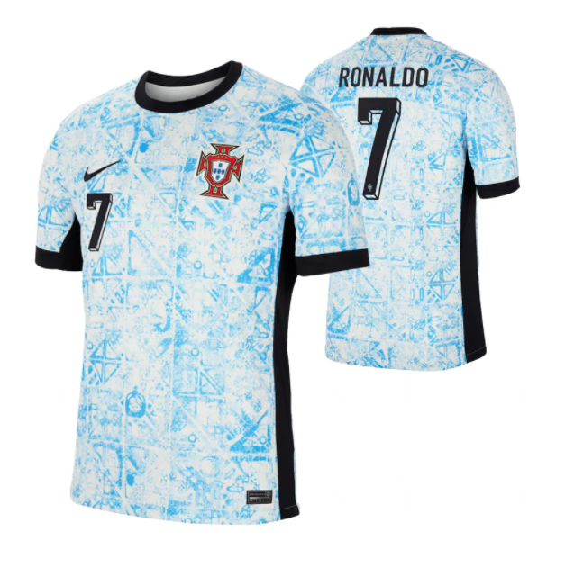 Portugal Cristiano Ronaldo 7 Away Soccer Jersey Euro 2024