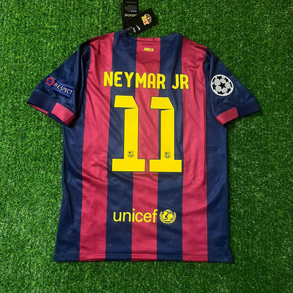 FC Barcelona Neymar JR 11 Retro Home Soccer Jersey 2014-2015