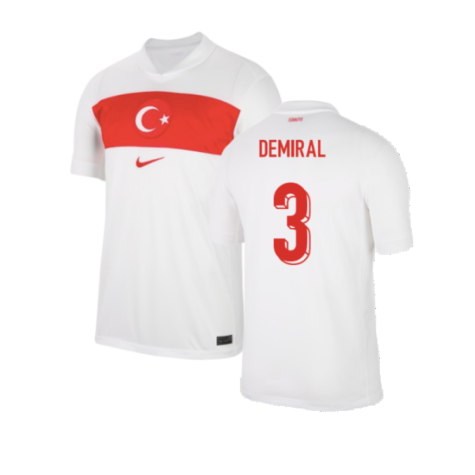 Turkey Merih Demiral 3 Home Soccer Jersey Euro 2024
