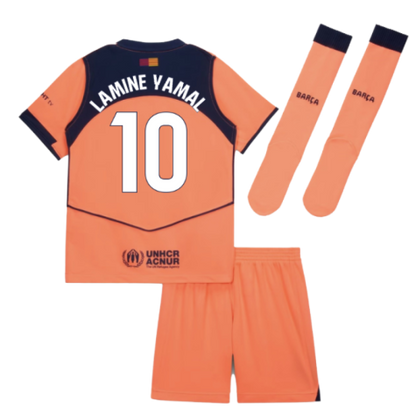 FC Barcelona Lamine Yamal 10 Kids Third Soccer Jersey 2025-2026