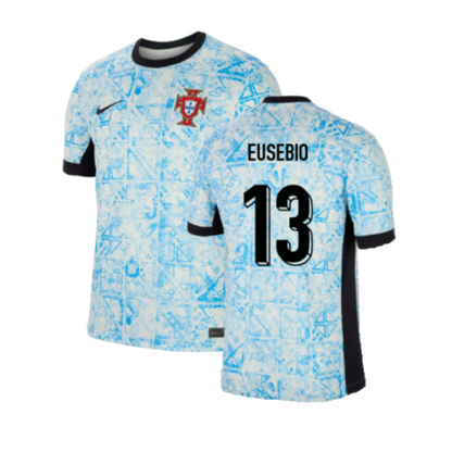 Portugal Eusébio 13 Away Soccer Jersey Euro 2024