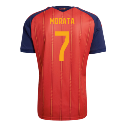 Spain Alvaro Morata 7 Home Soccer Jersey World Cup 2026