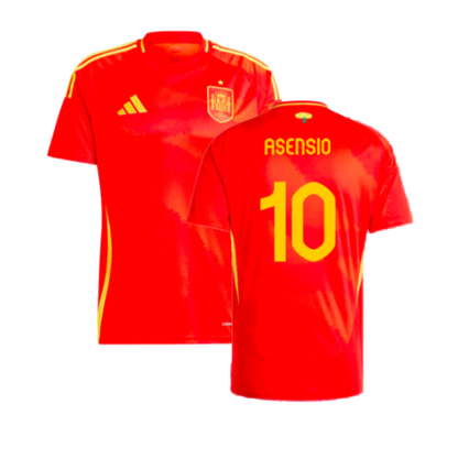 Spain Marco Asensio 10 Home Soccer Jersey Euro 2024