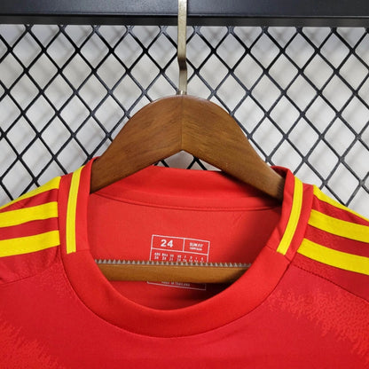 Spain Lamine Yamal 19 Kids Home Soccer Jersey Euro 2024