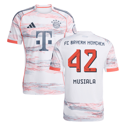 Bayern Munich Jamal Musiala 42 Away Soccer Jersey 2025-2026