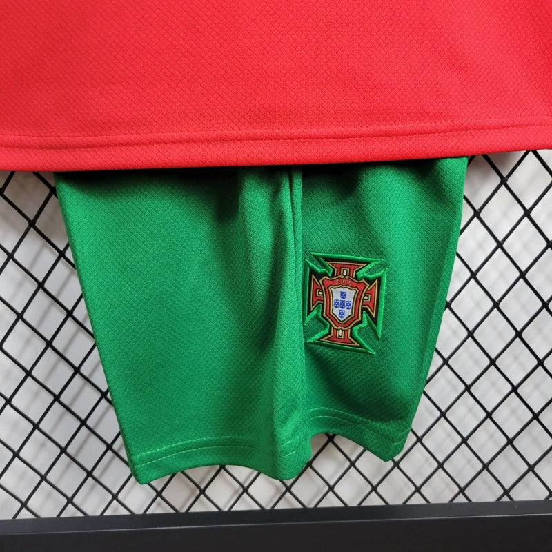 Portugal Ricardo Carvalho 6 Kids Home Soccer Jersey Euro 2024