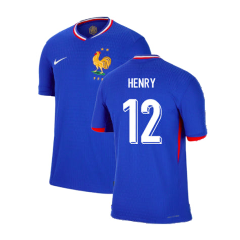 France Thierry Henry 12 Home Soccer Jersey Euro 2024