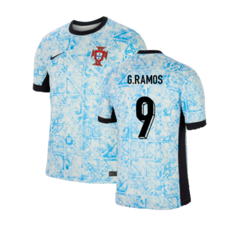 Portugal Gonçalo Ramos 9 Away Soccer Jersey Euro 2024