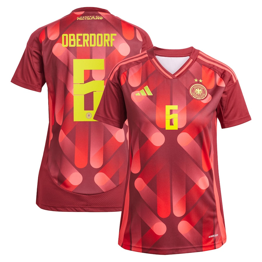 Germany Lena Oberdorf 6 Women's Away Soccer Jersey Euro 2025