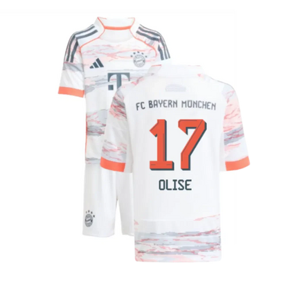 Bayern Munich Michael Olise 17 Kids Away Soccer Jersey 2025-2026