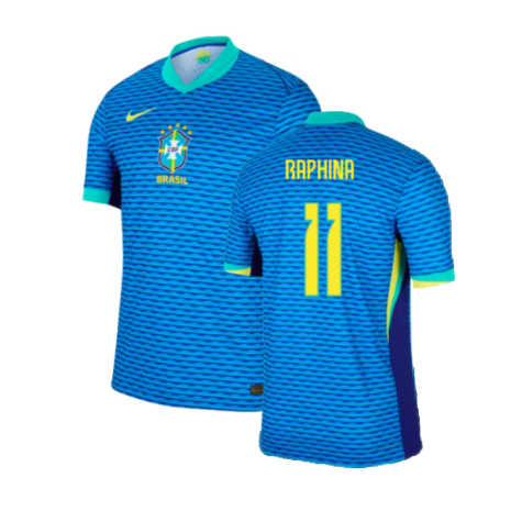 Brazil Raphinha 11 Away Soccer Jersey 2024/25