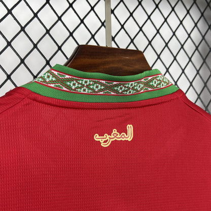 Morocco Noussair Mazraoui 3 Home Soccer Jersey World Cup 2026