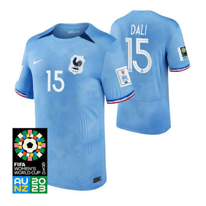 France Kenza Dali 15 Home Soccer Jersey World Cup 2023