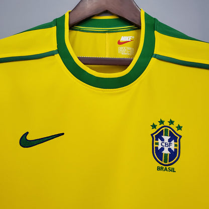 Brazil Ronaldo 9 Home Retro Soccer Jersey World Cup 1998