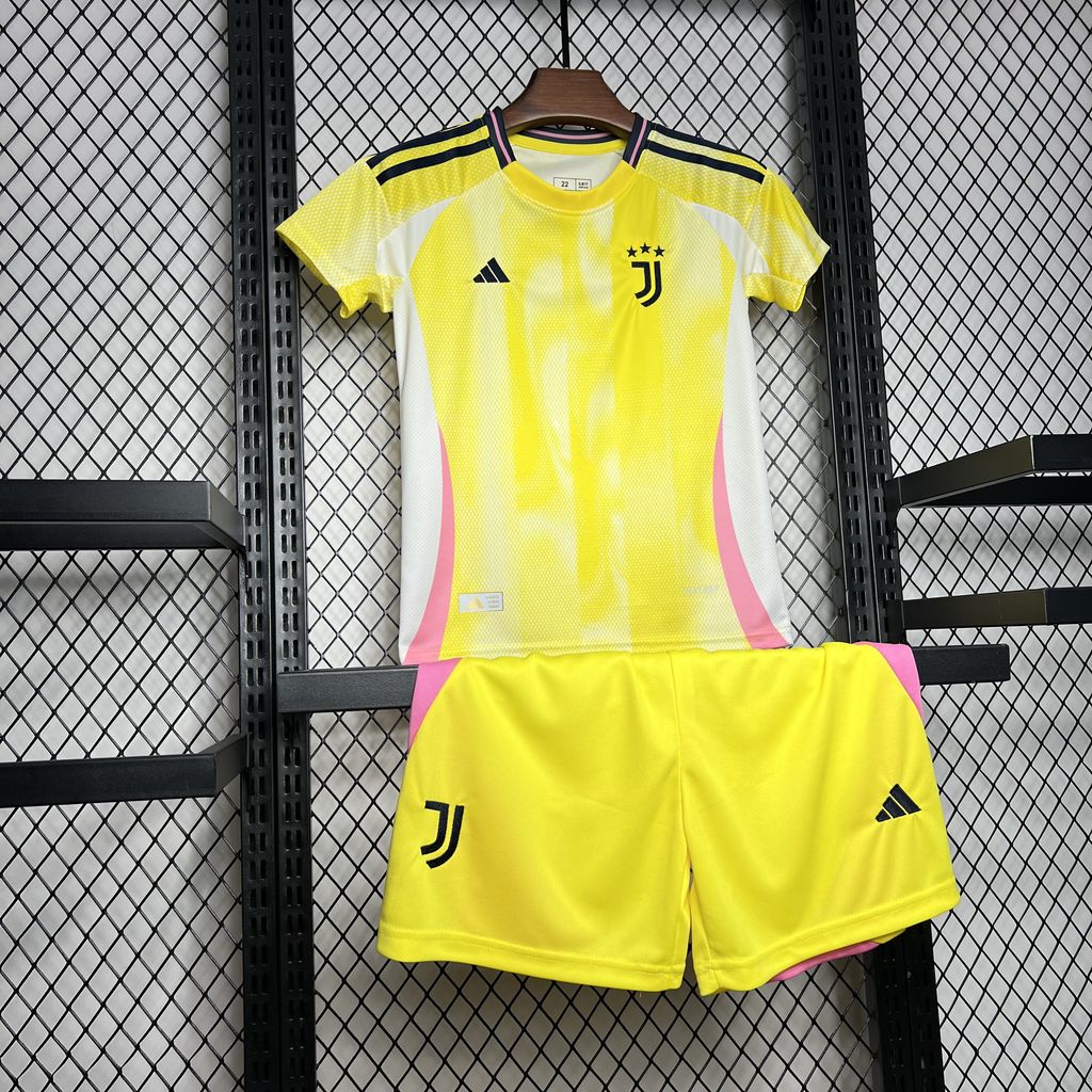 Juventus Kenan Yildiz 10 Kids Away Soccer Jersey 2024/25