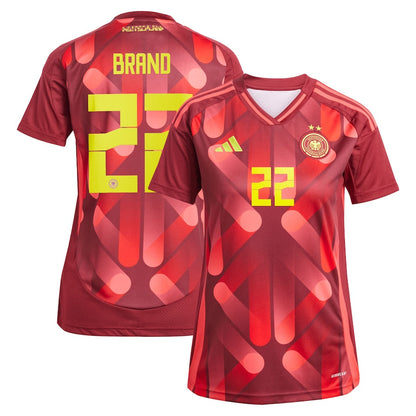 Germany Jule Brand 22 Women's Away Soccer Jersey Euro 2025