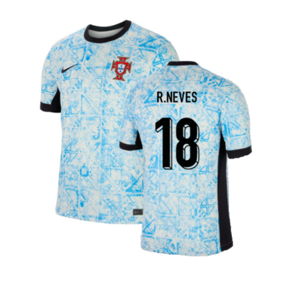 Portugal Ruben Neves 18 Away Soccer Jersey Euro 2024