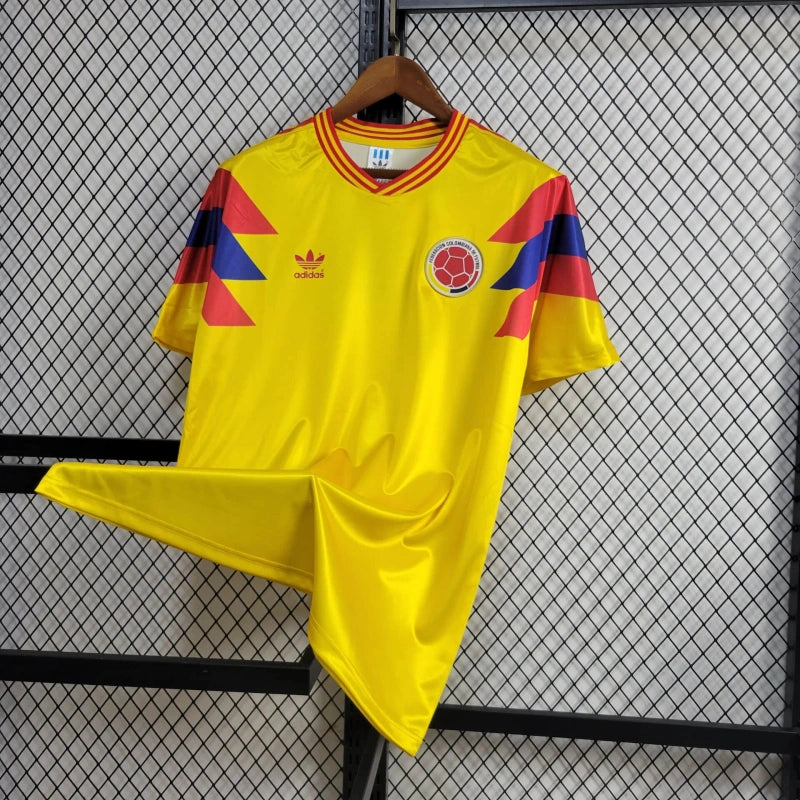 Colombia Retro Home Soccer Jersey World Cup 1990