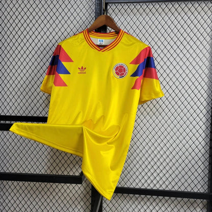 Colombia Retro Home Soccer Jersey World Cup 1990