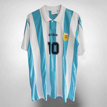 Argentina Diego Maradona 10 Home Retro Soccer Jersey World Cup 1994
