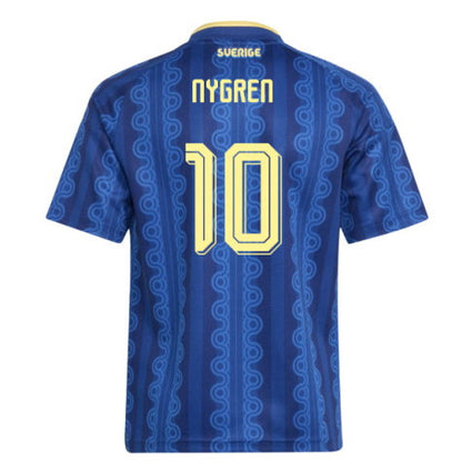 Sweden Benjamin Nygren 10 Away Soccer Jersey World Cup 2026