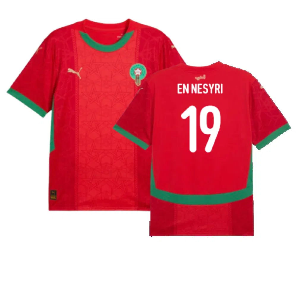 Morocco Youssef En-Nesyri 19 Home Soccer Jersey 2024/25
