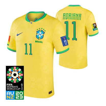 Brazil Adriana 11 Home Soccer Jersey World Cup 2023
