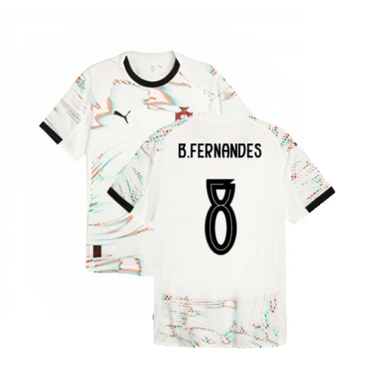 Portugal Bruno Fernandes 8 Away Soccer Jersey 2025/26