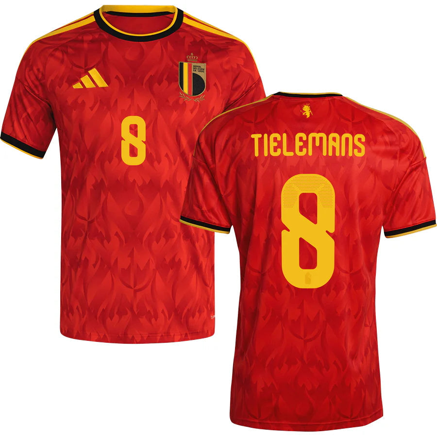 Belgium Youri Tielemans 8 Home Soccer Jersey World Cup 2026