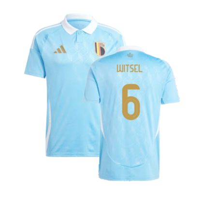 Belgium Axel Witsel 6 Away Soccer Jersey UEFA Euro 2024