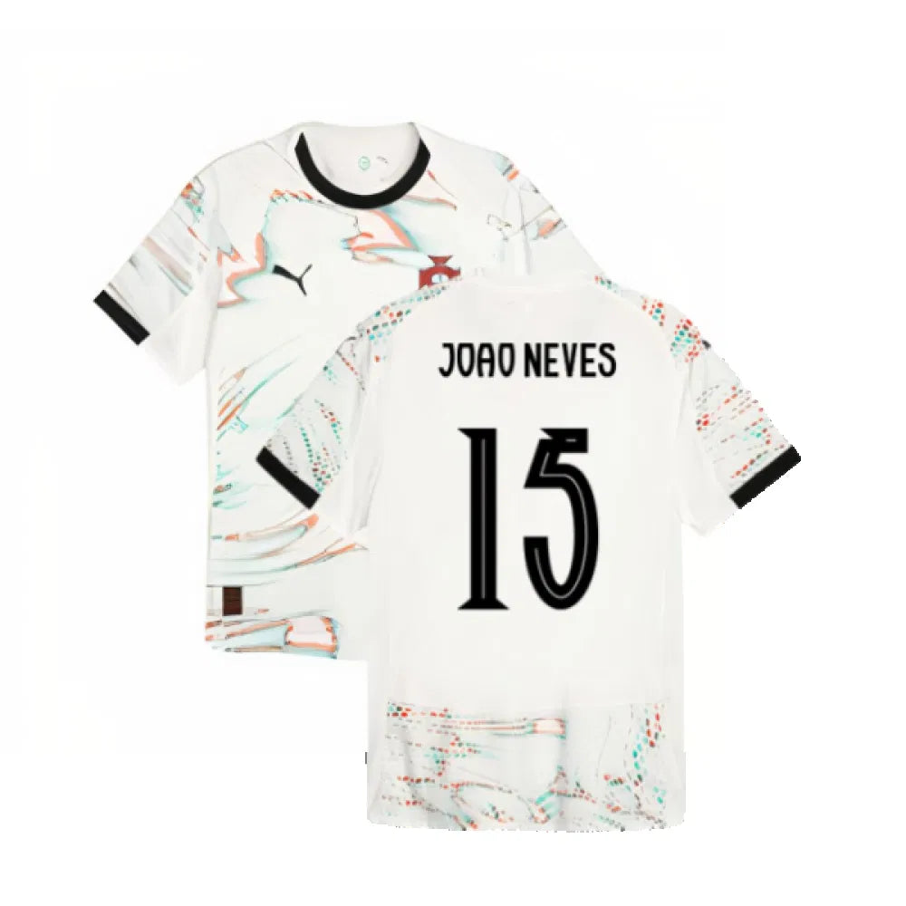 Portugal João Neves 15 Away Soccer Jersey 2025/26