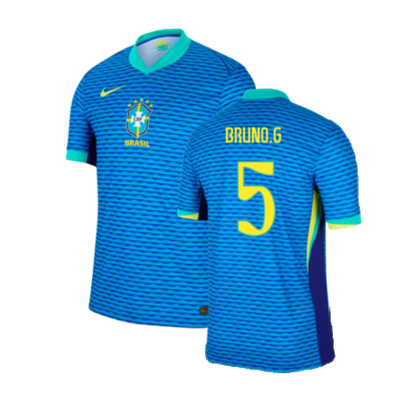 Brazil Bruno Guimarães 5 Away Soccer Jersey 2024/25