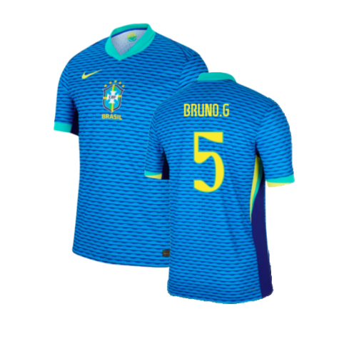 Brazil Bruno Guimarães 5 Away Soccer Jersey 2024/25