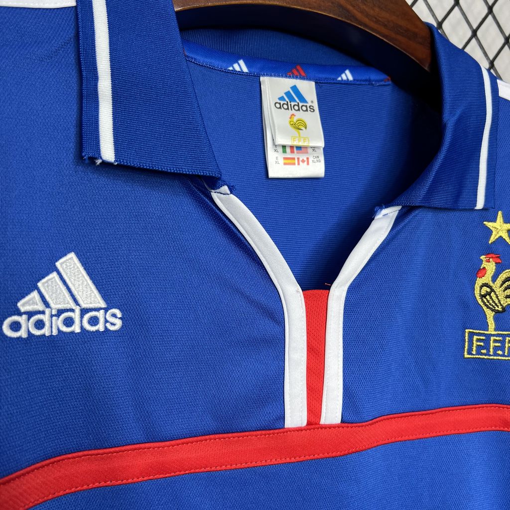 France Home Retro Soccer Jersey UEFA Euro 2000
