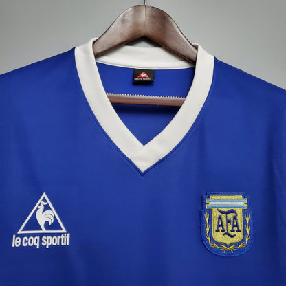 Argentina Away Retro Soccer Jersey World Cup 1986