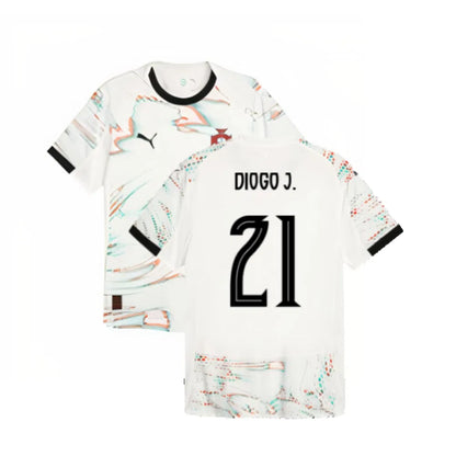Portugal Diogo Jota 21 Away Soccer Jersey 2025/26