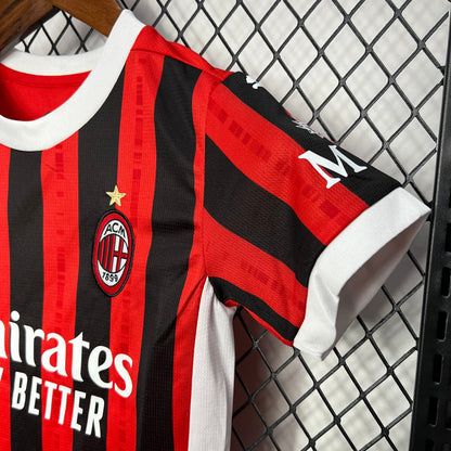 AC Milan Christian Pulisic 11 Kids Home Soccer Jersey 2024/25