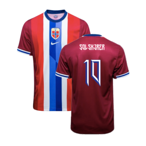 Norway Ole Gunnar Solskjaer 10 Home Soccer Jersey 2024/25