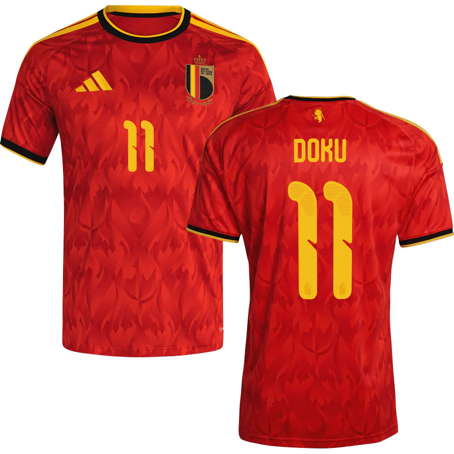 Belgium Jeremy Doku 11 Home Soccer Jersey World Cup 2026