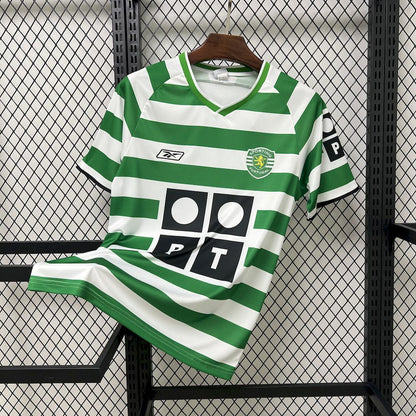 Sporting Lissabon CP Cristiano Ronaldo 28 Retro Home Soccer Jersey 2003-2004