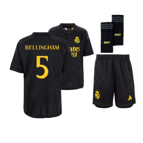 Real Madrid Jude Bellingham 5 Third Kids Soccer Jersey 2023/24