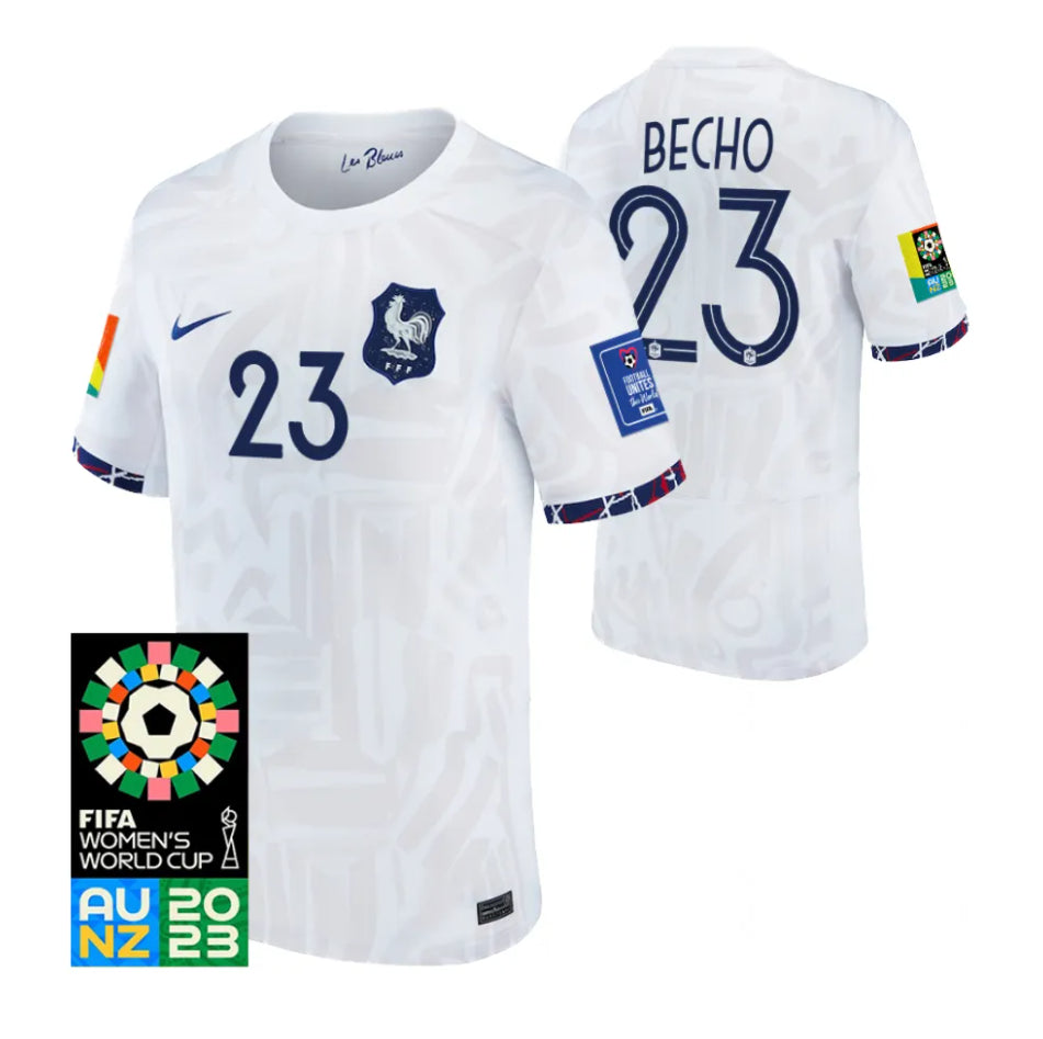 France Vicki Becho 23 Men's Away Soccer Jersey World Cup 2023