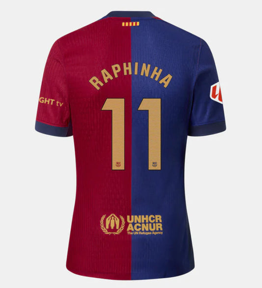 FC Barcelona Raphinha 11 Home Soccer Jersey 2024/25