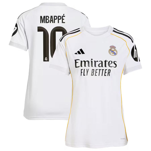 Real Madrid Kylian Mbappé 10 Women's Home Soccer Jersey 2025-2026