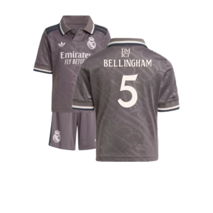 Real Madrid Jude Bellingham 5 Third Kids Soccer Jersey 2024/25