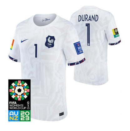 France Solene Durand 1 Men's Away Soccer Jersey World Cup 2023