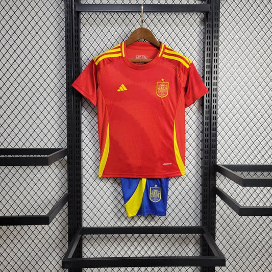 Spain Kids Home Soccer Jersey UEFA Euro 2024